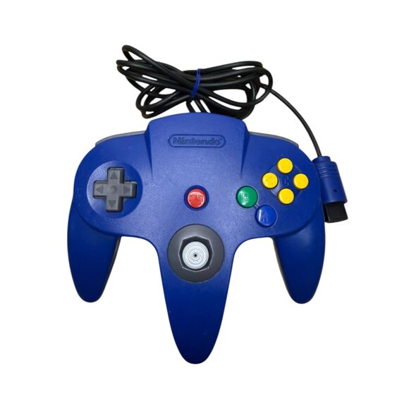 Official Nintendo 64 Controller Blue OEM N64 Remote Original NUS-005 Tested - Picture 1 of 5